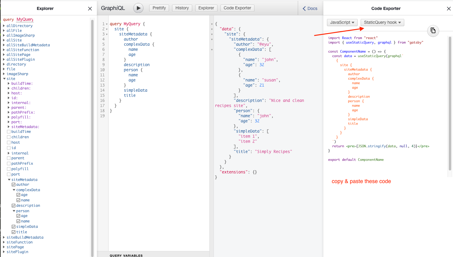 useStaticQuery Hook - 1